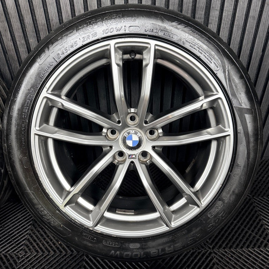 18'' BMW 5 Series 4 662 Grey M Sport G30 G31 Alloy Wheels Tyres Alloys Genuine