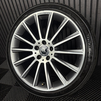 1X 19" GENUINE AMG MERCEDES C CLASS GREY DC ALLOY WHEEL W205 REAR A2054011400