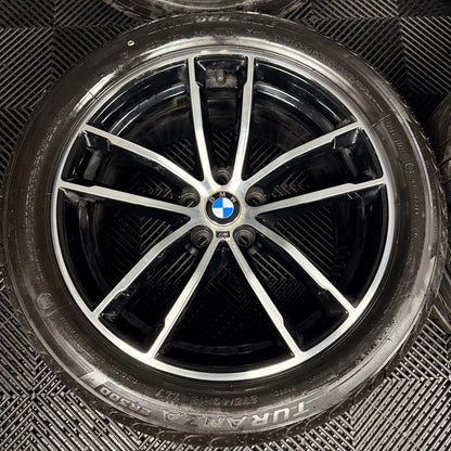 18" GENUINE BMW 5 SERIES 4 662 BLACK M SPORT G30 G31 ALLOY WHEELS TYRES ALLOYS