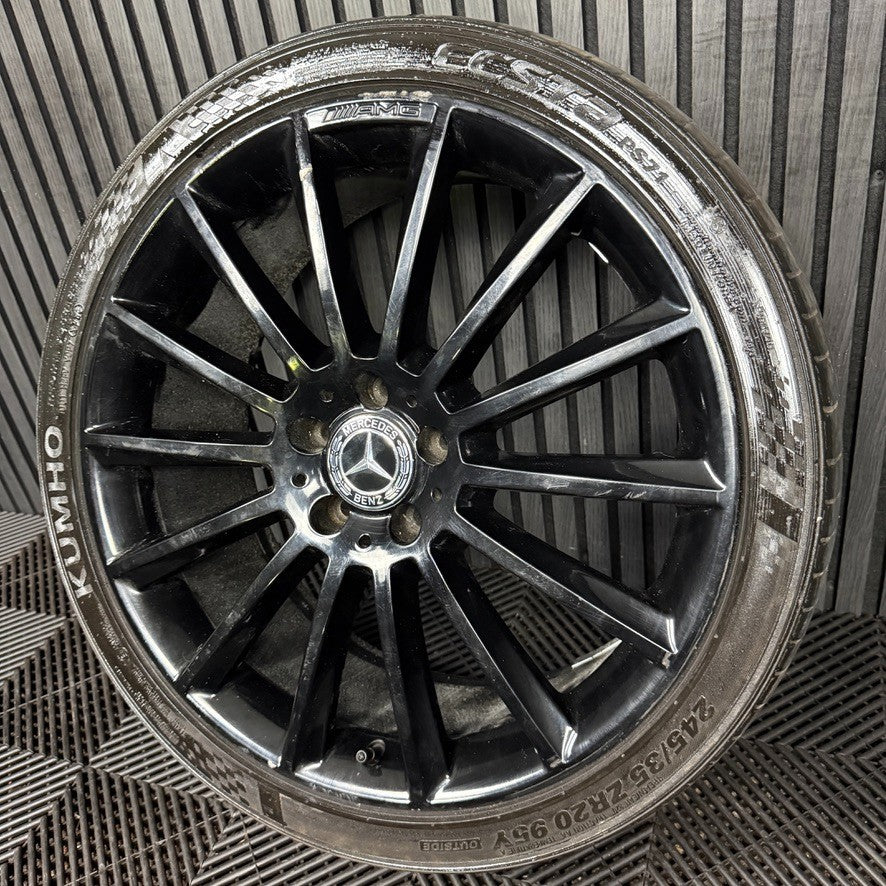 1X 20" GENUINE AMG MERCEDES E CLASS BLACK ALLOY WHEEL W213 A2134012200 FRONT