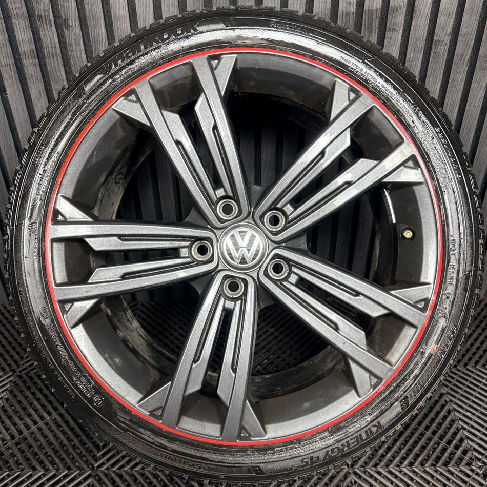 1X 18'' VW Golf GTD Seville Grey GT GTI MK7 Alloy Wheel Tyre 5G0601025DR Genuine