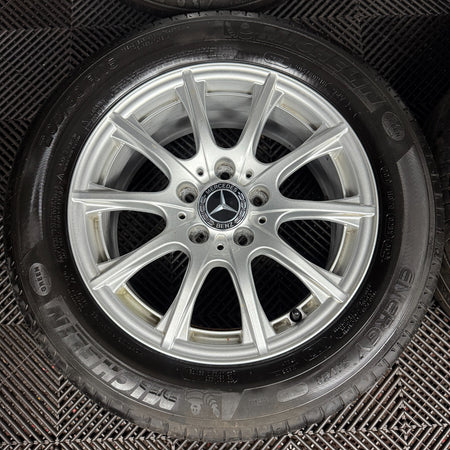 16'' GENUINE MERCEDES C CLASS W205 SILVER ALLOY WHEELS TYRES ALLOYS A2054012400