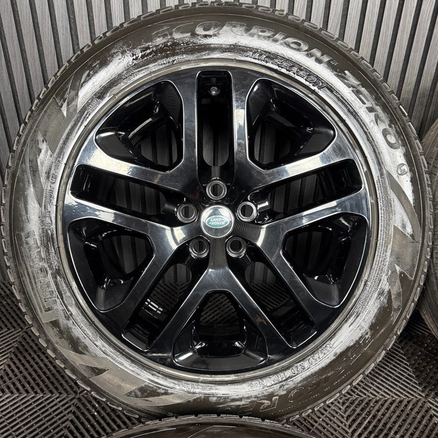 20'' GENUINE LAND ROVER DEFENDER BLACK 5095 ALLOY WHEELS TYRES ALLOYS L8BM-CA