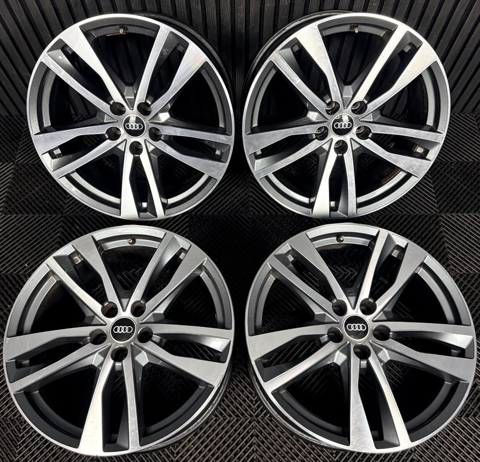 19'' Audi A6 C8 S Line 5 Double Spoke Alloy Wheels A4 B8 B9 4K0601025H Genuine