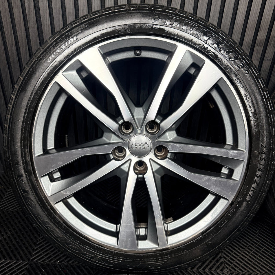 19'' Audi A6 C8 S Line 5 Double Spoke Alloy Wheels Tyres 4K0601025H Genuine