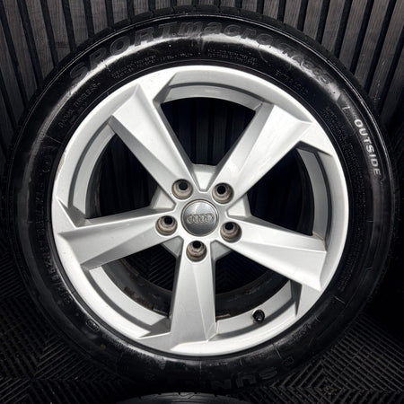 17'' Audi Q2 5 Spoke Alloy Wheels Tyres Alloys 81A601025B Genuine