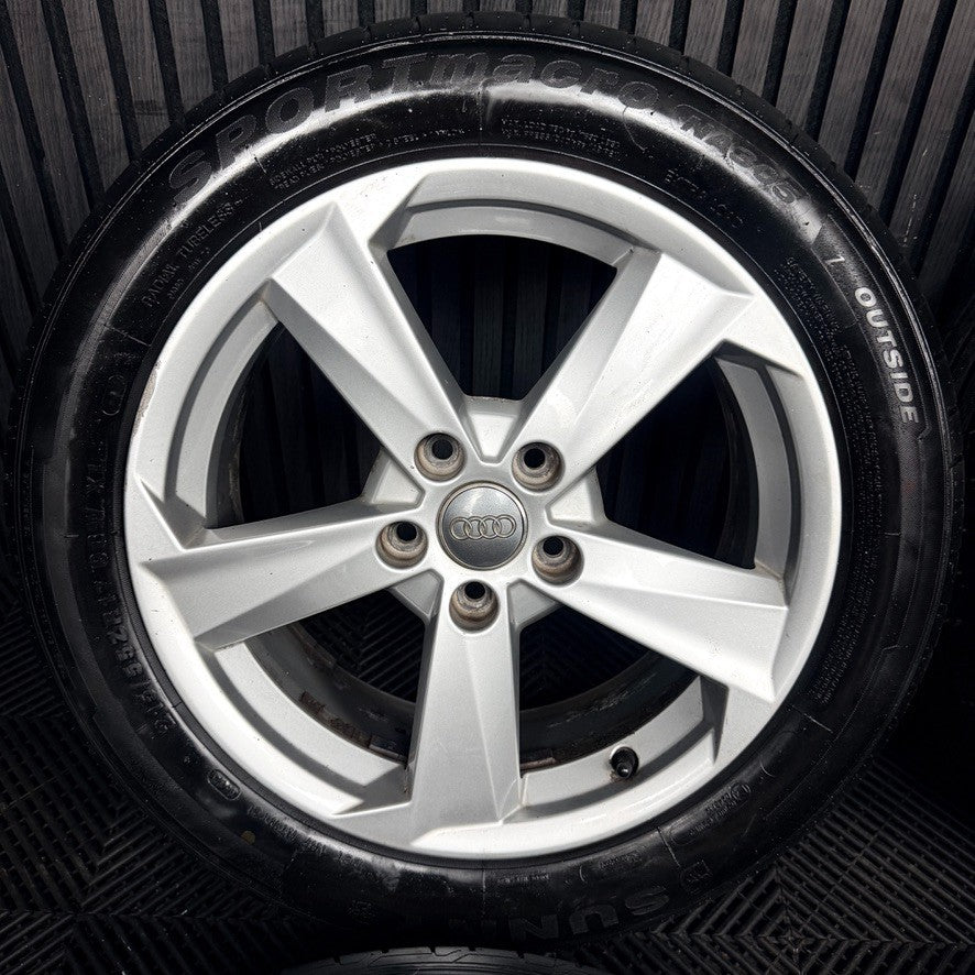 17'' Audi Q2 5 Spoke Alloy Wheels Tyres Alloys 81A601025B Genuine