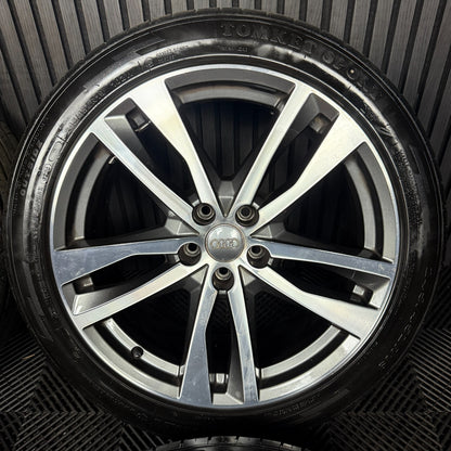 19'' GENUINE AUDI A6 C8 S LINE 5 DOUBLE SPOKE ALLOY WHEELS TYRES 4K0601025H