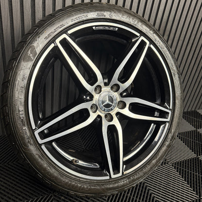 1X 19" GENUINE AMG MERCEDES E CLASS BLACK ALLOY WHEEL BACK W213 A2134012100 REAR