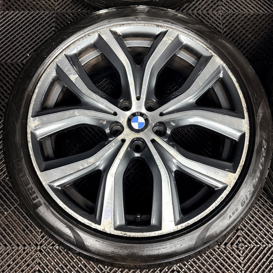 19'' BMW X1 511 F48 Grey DC Alloy Wheels Tyres 6851785 Genuine