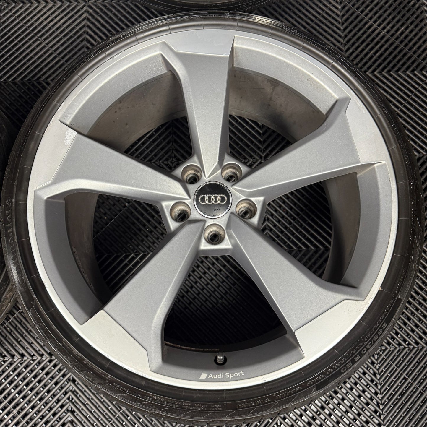 20" GENUINE AUDI A5 S LINE S5 ROTOR GREY DC ALLOY WHEELS TYRES 8W0601025CF