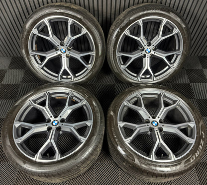 21'' GENUINE BMW X5 X6 G05 G06 741M M SPORT ALLOYS WHEELS ALLOYS TYRES