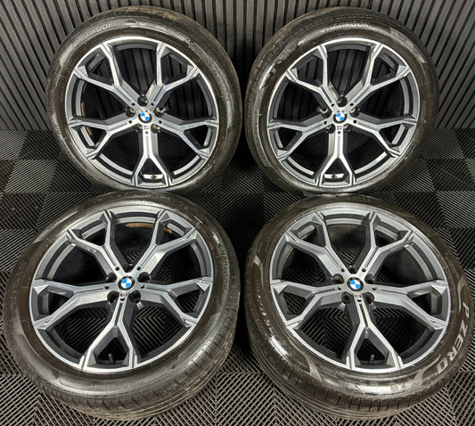 21'' GENUINE BMW X5 X6 G05 G06 741M M SPORT ALLOYS WHEELS ALLOYS TYRES