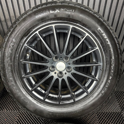 18'' GENUINE RANGE ROVER VELAR MULTISPOKE MATT BLACK LAND ALLOY WHEELS TYRES