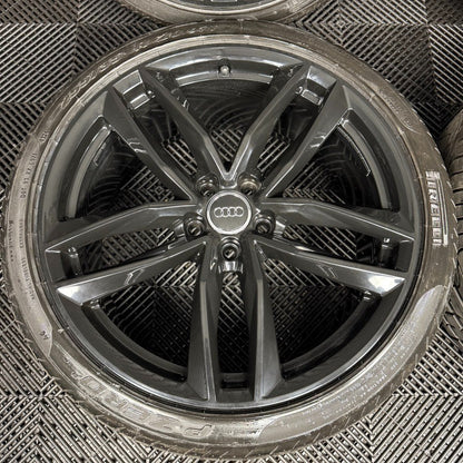 20'' GENUINE AUDI A6 S LINE BLACK EDITION C7 ALLOYS WHEELS TYRES 4G9601025M