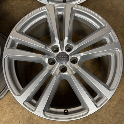 20'' GENUINE AUDI Q7 S LINE 5 DOUBLE SPOKE ALLOY WHEELS ALLOYS 4M0601025H