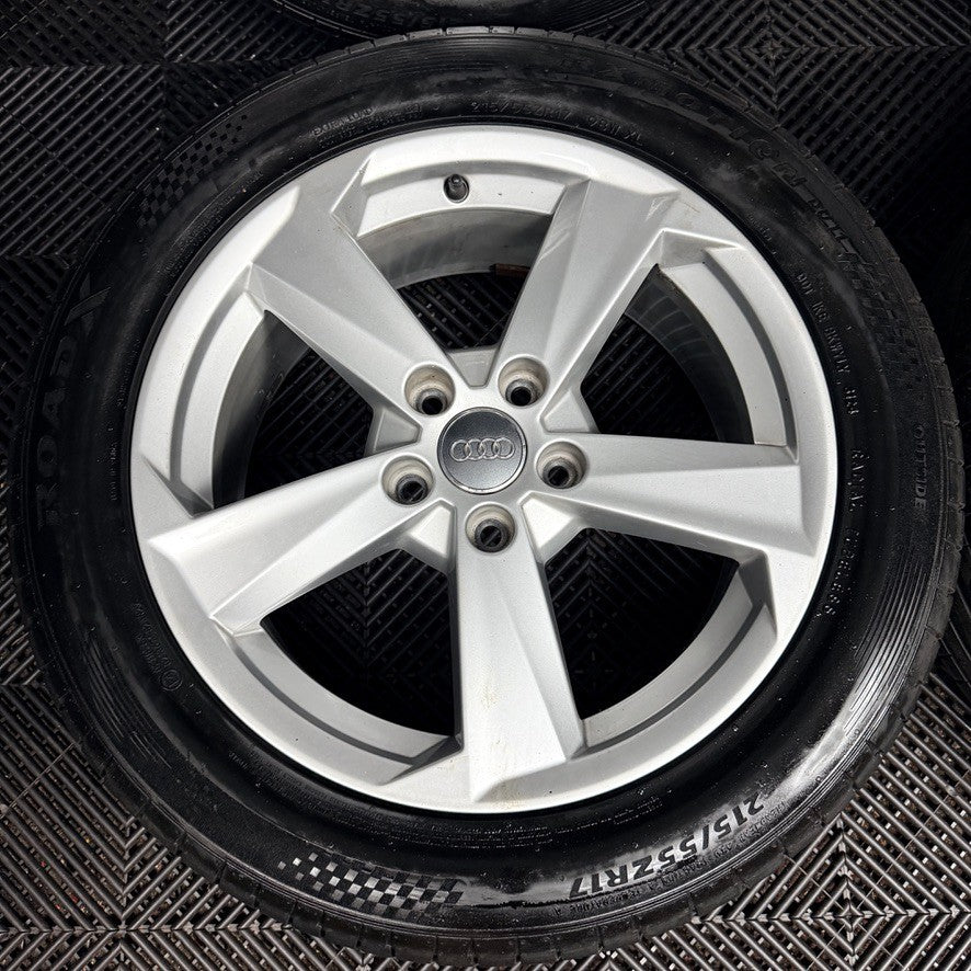 17'' Audi Q2 5 Spoke Alloy Wheels Tyres Alloys 81A601025B Genuine