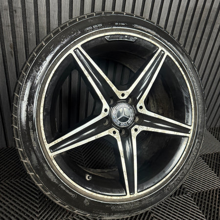 1X 18" GENUINE AMG MERCEDES C CLASS SPORT ALLOY WHEEL TYRE W205 REAR A2054011200