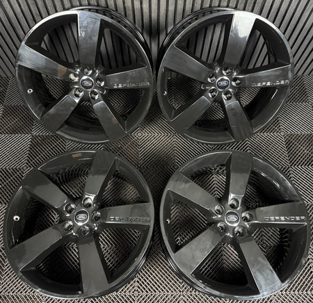 22'' Land Rover Defender 5 Spoke Black 5098 Alloy Wheels Alloys Genuine