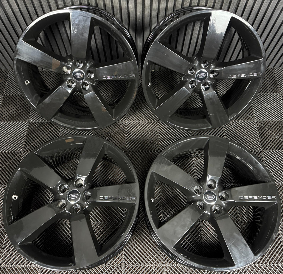22'' Land Rover Defender 5 Spoke Black 5098 Alloy Wheels Alloys Genuine