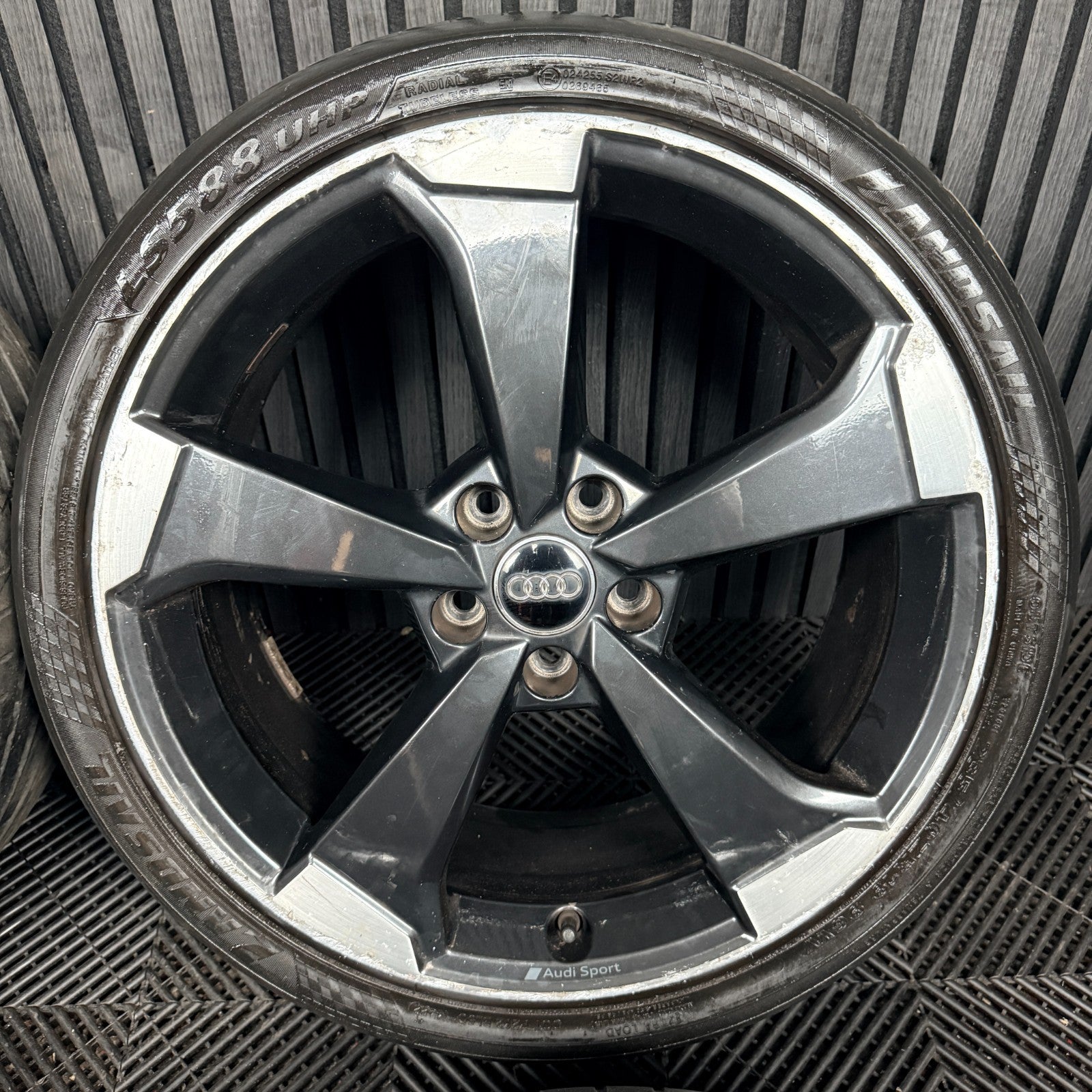 19'' Audi Q2 Black Edition Rotor Alloy Wheels Tyres Alloys 81A601025M Genuine