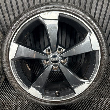 19'' Audi Q2 Black Edition Rotor Alloy Wheels Tyres Alloys 81A601025M Genuine
