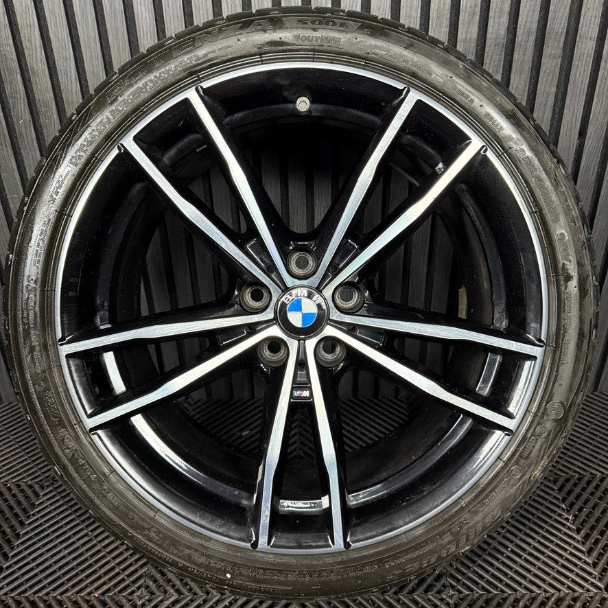 1X 19" GENUINE BMW 3 SERIES 791 M SPORT 4 G20 BLACK DC ALLOY WHEEL 8089893 REAR