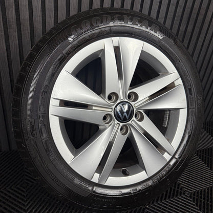 1X 16'' GENUINE VW GOLF MK8 NORFOLK ALLOY WHEEL TYRE GT SINGLE 5H0601025