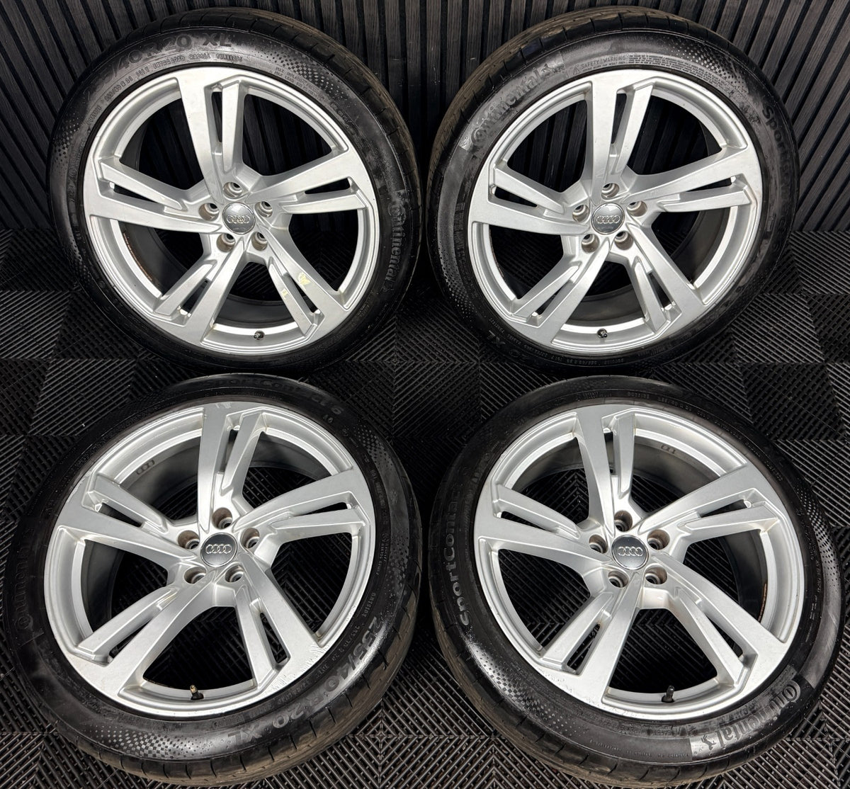 20’’ Audi A7 Line Silver 5 Double Spoke A8 Alloy Wheels Tyres 4K8601025G Genuine