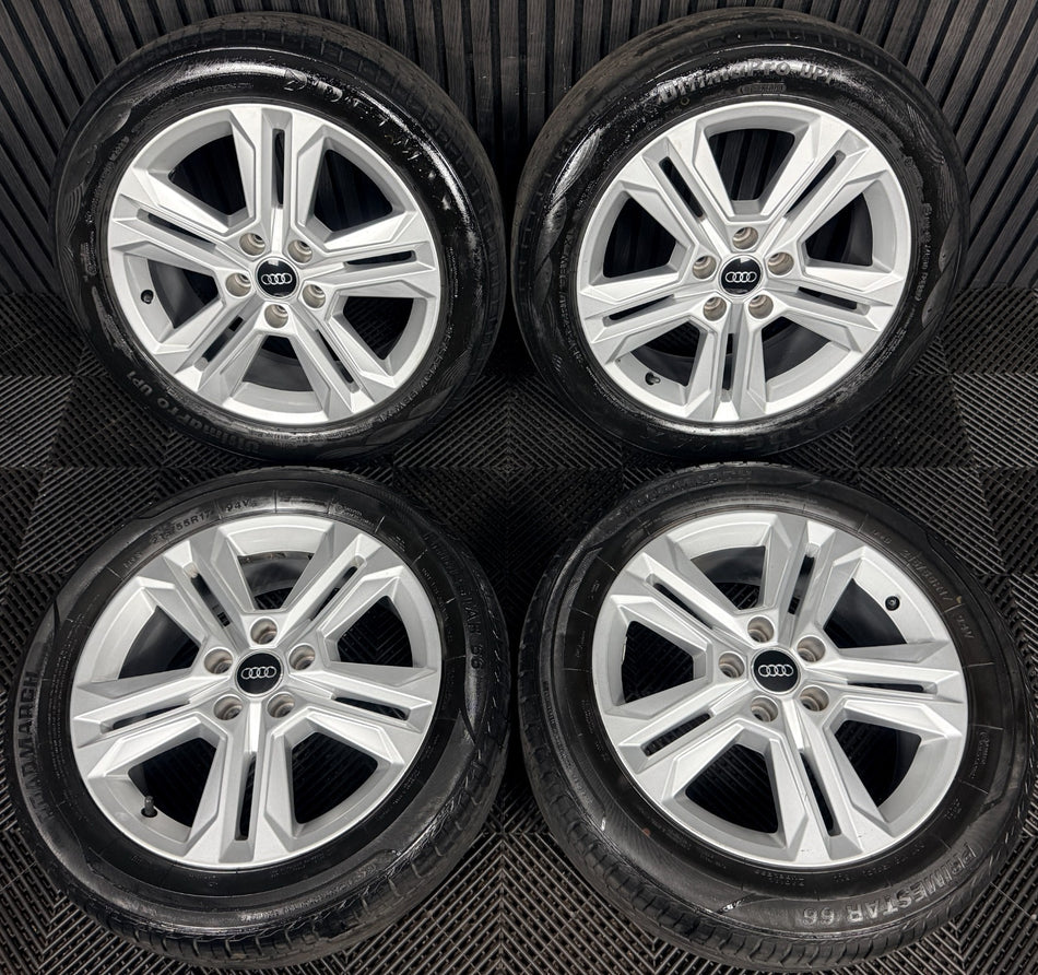 17'' Audi Q2 5 Double Spoke Alloy Wheels Tyres Alloys 81A601025AJ Genuine