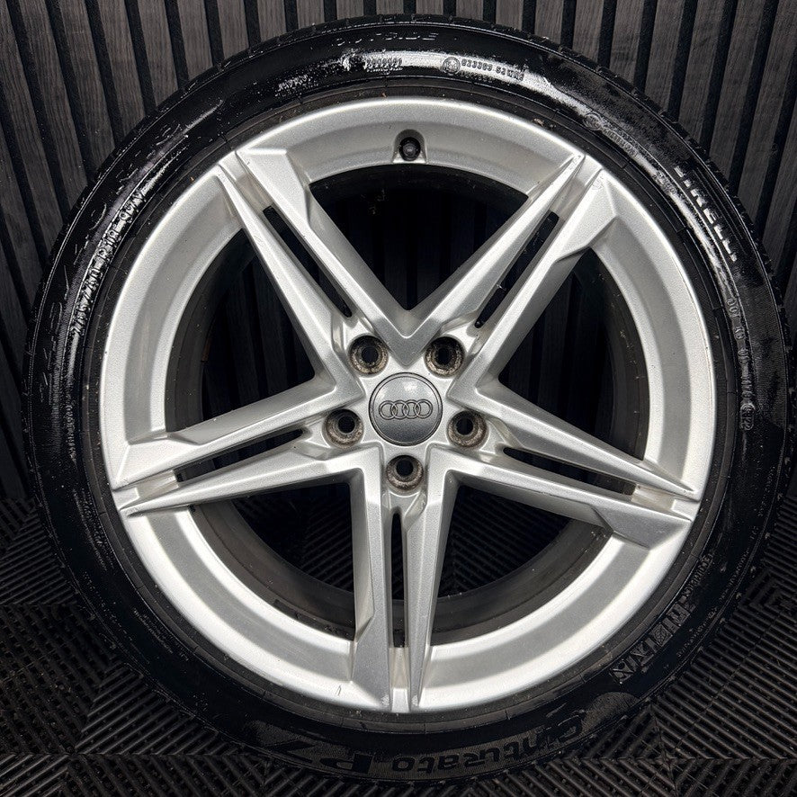 1X 18'' Audi A4 B9 B8 S Line Silver Star Alloy Wheel Tyre 8W0601025EC Genuine