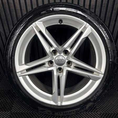 1X 18'' Audi A4 B9 B8 S Line Silver Star Alloy Wheel Tyre 8W0601025EC Genuine