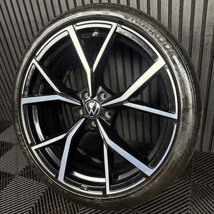 1X 21'' GENUINE VW TIGUAN ESTORIL R BLACK DC ALLOY TYRE WHEEL 5NA601025AK