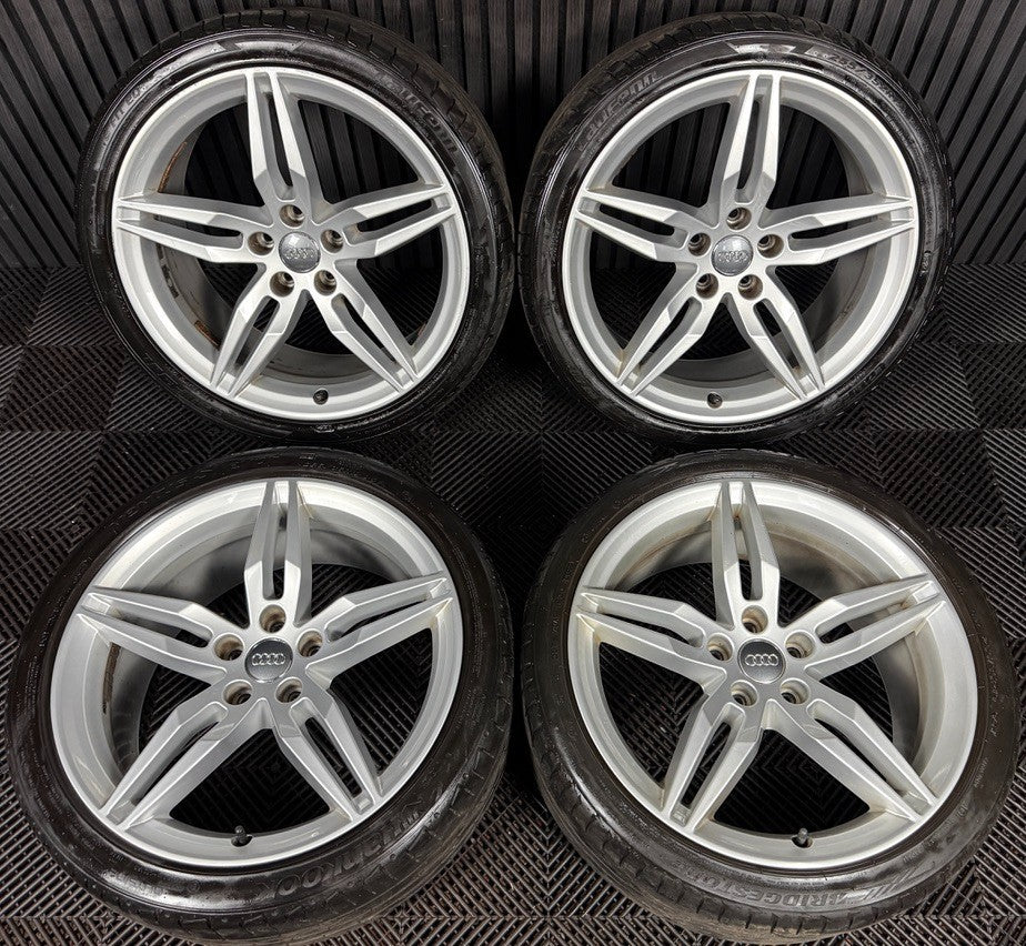 19'' GENUINE AUDI A5 S LINE STAR ALLOY WHEELS ALLOYS TYRES 8W0601025AM