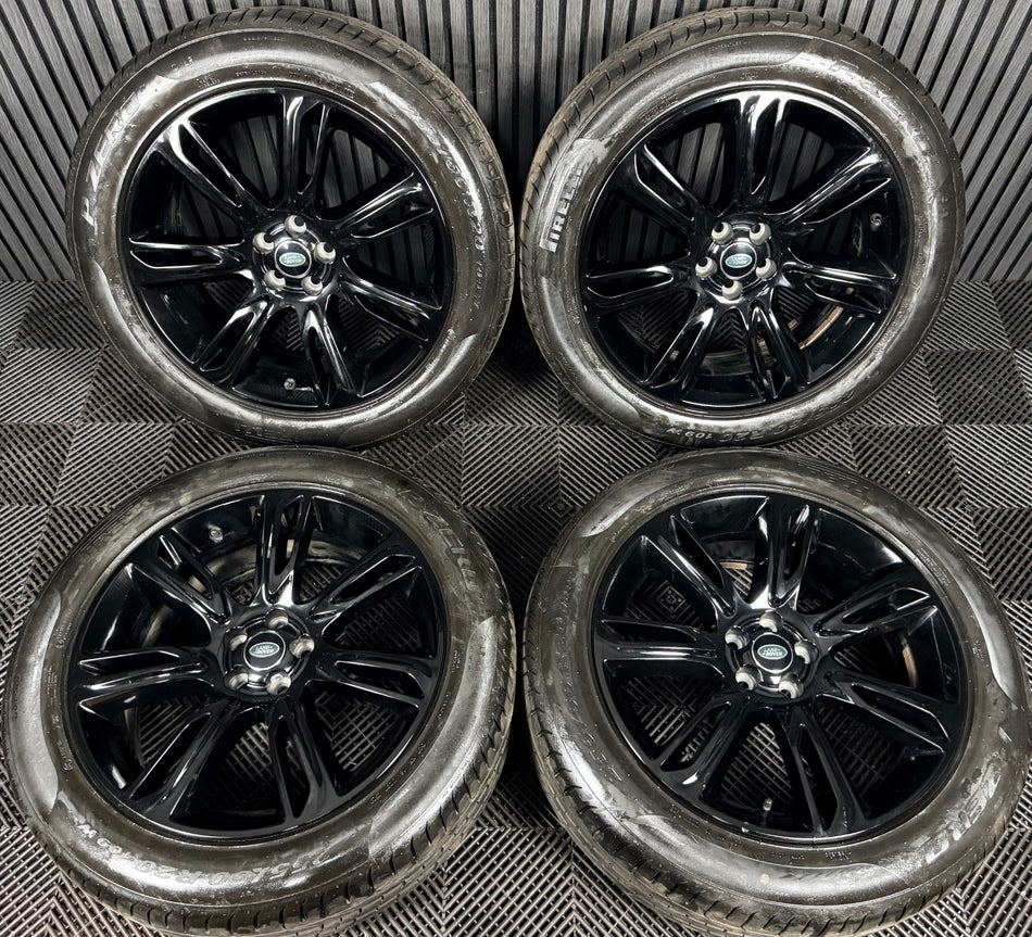 20'' Range Rover Velar 7014 Black Land Alloy Wheels Tyres J8A2-1007-FA Genuine