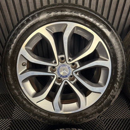 17" GENUINE MERCEDES C CLASS W205 GREY DC ALLOY WHEELS TYRES ALLOYS A2054010200