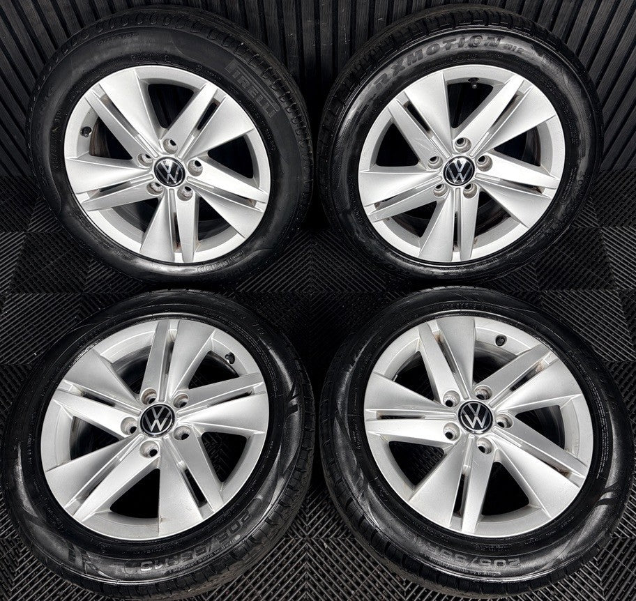 16’’ VW Golf Mk8 Norfolk Mk7 Mk6 Alloy Wheels Tyres 5H0601025 Genuine