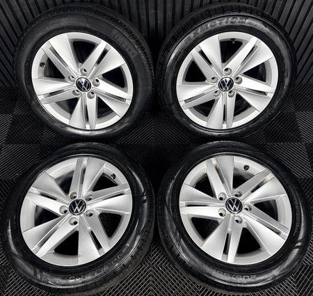 16’’ VW Golf Mk8 Norfolk Mk7 Mk6 Alloy Wheels Tyres 5H0601025 Genuine