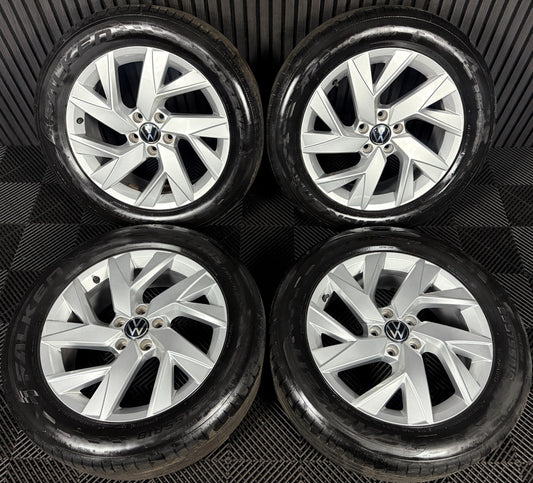 18'' GENUINE VW TIGUAN FRANKFURT MK2 ALLOY WHEELS TYRES ALLOYS 5NA601025AD