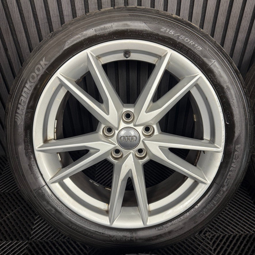 18'' GENUINE AUDI Q2 S LINE 5 DOUBLE SPOKE ALLOY WHEELS TYRES ALLOYS