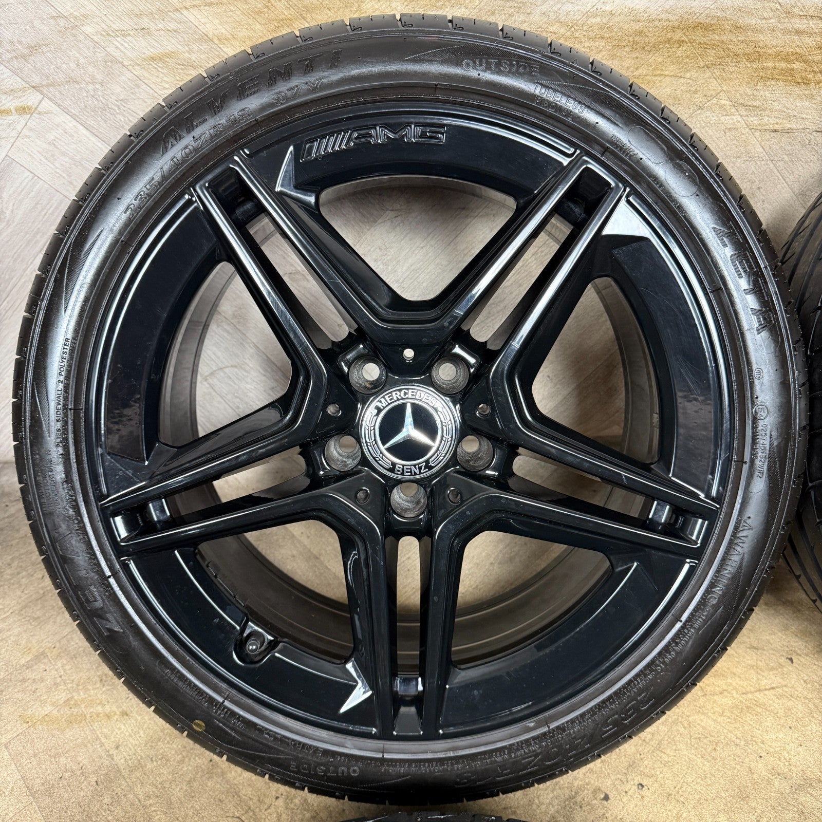 18'' GENUINE MERCEDES AMG A CLASS CLA A35 CLA35 BLACK WHEELS TYRES ALLOYS W177