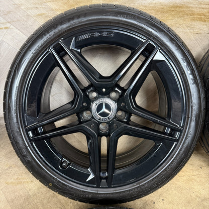 18'' GENUINE MERCEDES AMG A CLASS CLA A35 CLA35 BLACK WHEELS TYRES ALLOYS W177