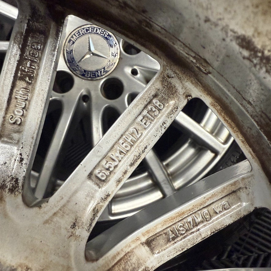 16'' GENUINE MERCEDES C CLASS W205 SILVER ALLOY WHEELS TYRES ALLOYS A2054012502