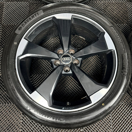 20'' Audi Q5 S Line Rotor Black Edition Alloy Wheels Tyres 80A601025AQ Genuine