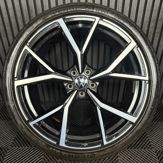 1X 21'' GENUINE VW TIGUAN ESTORIL R BLACK DC ALLOY TYRE WHEEL 5NA601025AK