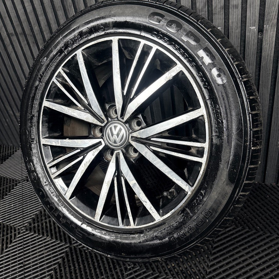 1X 16'' Genuine VW Golf MK7.5 MK7 Linas Alloy Wheel Tyre Gt Single 5G0601025CD