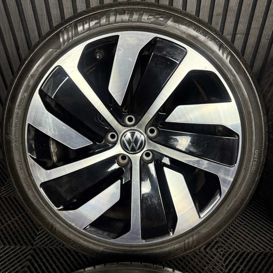 19'' GENUINE VW ARTEON MONTEVIDEO BLACK DC R LINE WHEELS TYRES ALLOYS 3G8601025P