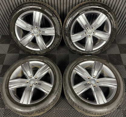 19'' GENUINE VW TIGUAN VICTORIA MK2 ALLOY WHEELS TYRES ALLOYS 5NA601025C