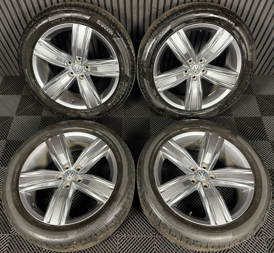 19'' GENUINE VW TIGUAN VICTORIA MK2 ALLOY WHEELS TYRES ALLOYS 5NA601025C