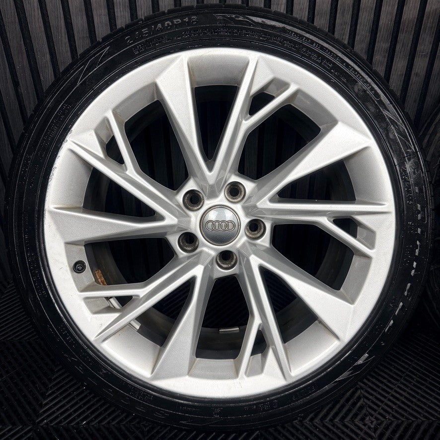18" Audi A5 Silver Multispoke Alloy Wheels Alloys Tyres 8W0601025FM Genuine